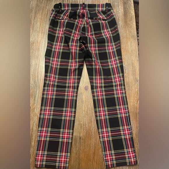 NWOT J.CREW STEWART TARTAN PLAID WINNIE PANTS, CHRISTMAS, SIZE 0 - Picture 6 of 8